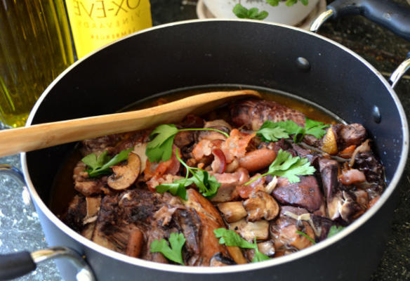 coq au vin (haan of kip in wijn)