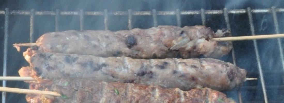 varkensvlees en bloedworst 'koftas'