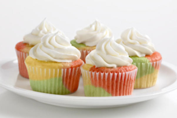 stropdas-kleurstof fruitige cupcakes