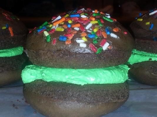 witte chocolade mint whoopie pasteien