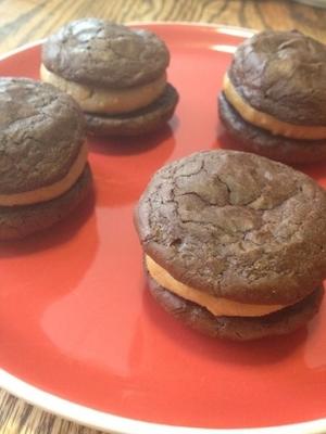 flourless chocolate peanut butter sandwich cookies