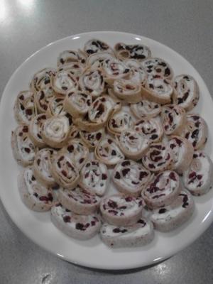 feta, craisin en basilicum pinwheels