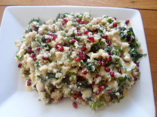 quinoa, boerenkool en granaatappelsalade