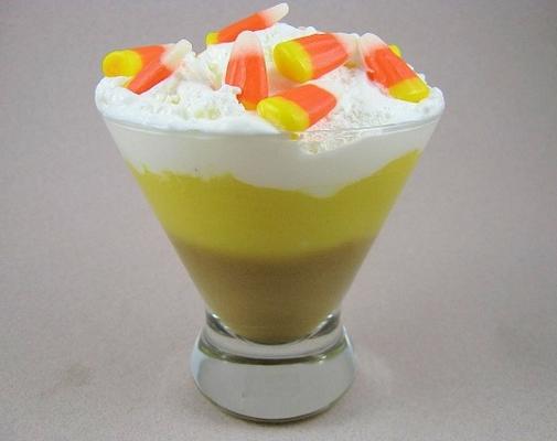 candy corn gelaagde pudding