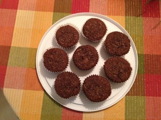 drievoudig chocolade courgettebrood of muffins