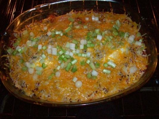 gemalen rundvlees enchiladas met meel tortilla's