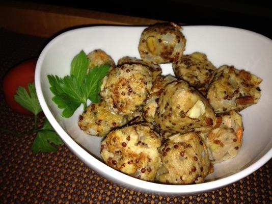 vleesballetjes van kalkoen en tijm met quinoa