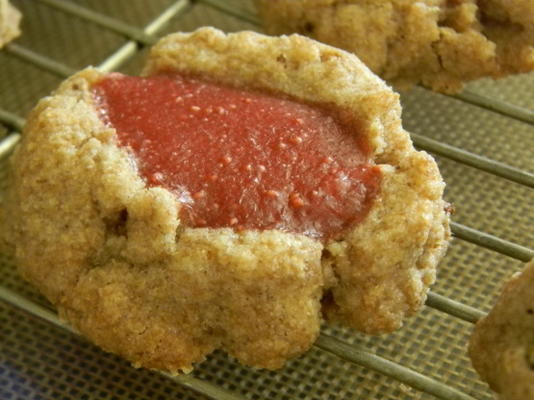 aardbei - kiwi vingerafdruk cookies