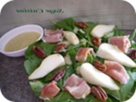 salade van peren en prosciutto