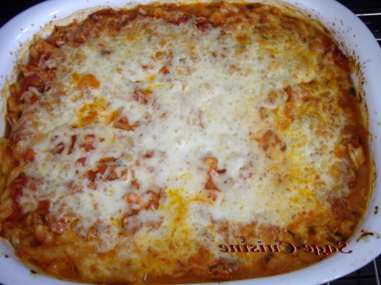 pasta, kip, tomatencreatie