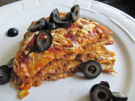 veganistische enchilada taart