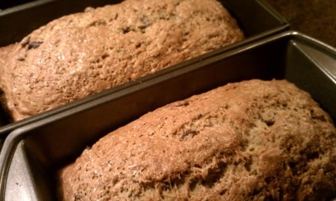 bananen courgette chocoladeschilferkoek aka wat brood over heeft