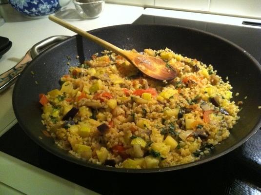 courgette - aubergine bulgur