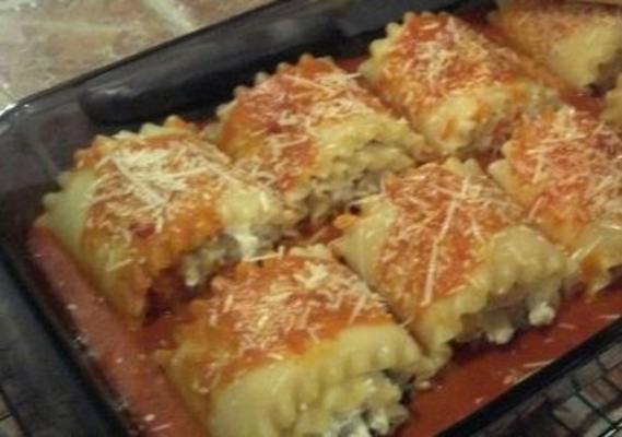 kip en kaas lasagna roll-ups