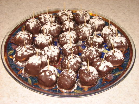 chocolade bedekte brownietruffels