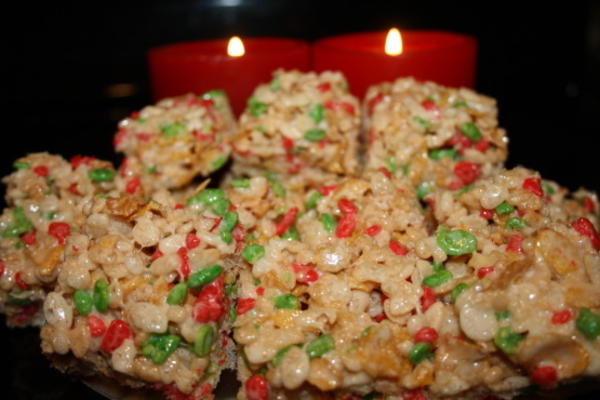 kerst rijst krispies pleinen