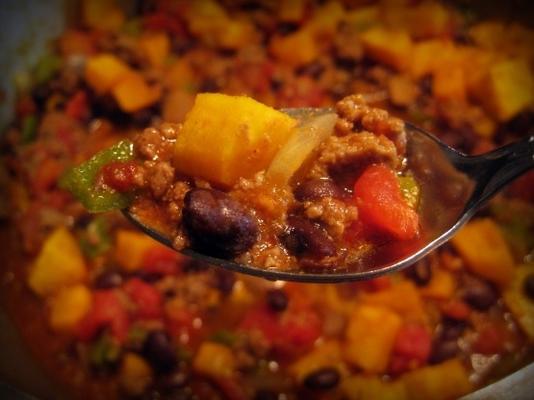 chipotle butternut hertenvlees chili