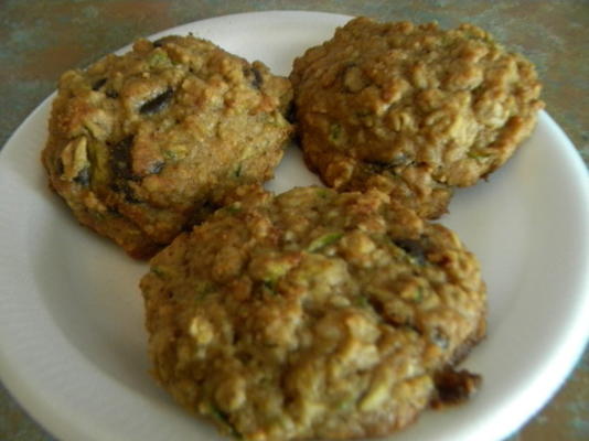 donkere chocolade chip, havermout, courgette koekje