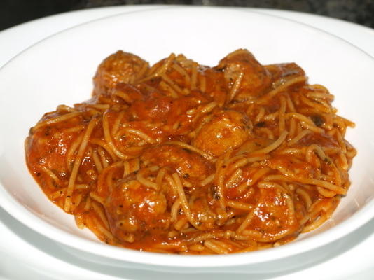 rijstkoker spaghetti met gehaktballen