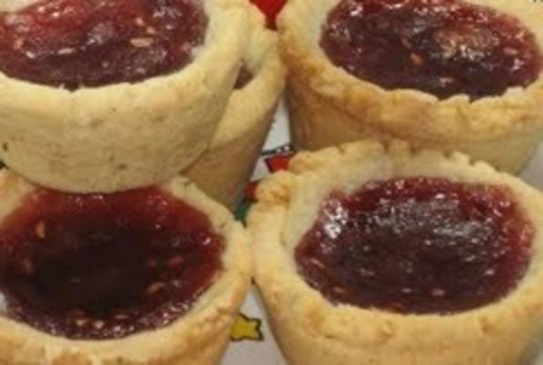 framboos linzer koekje kopjes