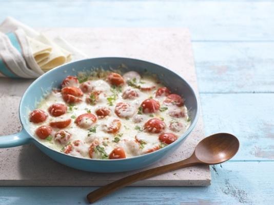 tomaat-basilicum queso fundido