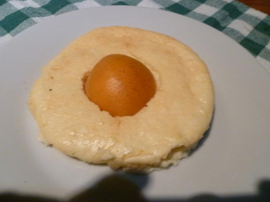 cheesecake eggs - lemon cheesecake en abrikoos