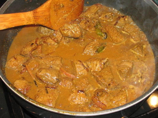 goan beef curry with aazare: beef vindaloo door aarti