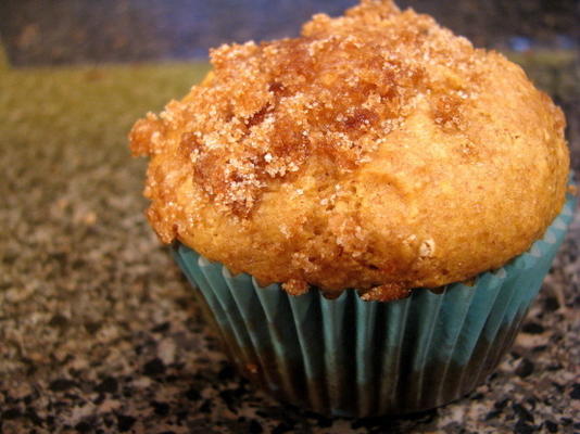 met streeksel bedekte pompoenmuffins