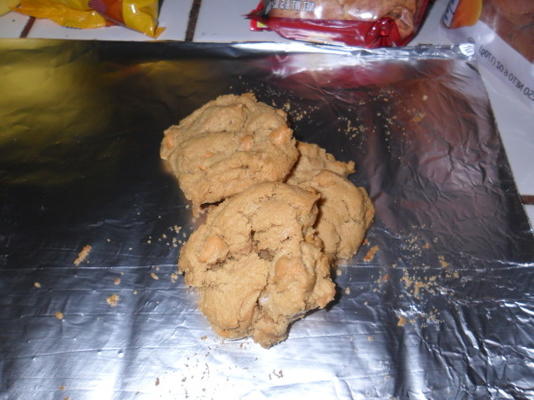 pindakaas en butterscotch cookies