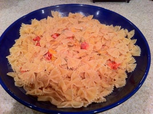 3 geroosterde peper-vlinderdas pasta