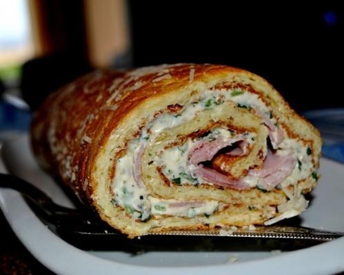 gruyandegrave; re roulade with herbed cheese filling