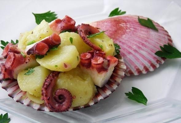 snelkookpan aardappel en octopus salade