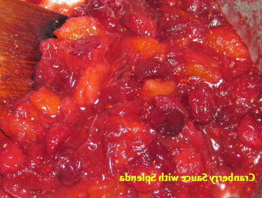 cranberrysaus met abrikozen en splenda