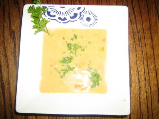 blonde ale bierbrats en cheddar cheese bisque