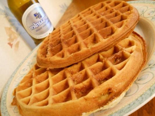 met bier belegde Belgische wafels