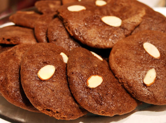 dubbele chocolade amandelkoekjes