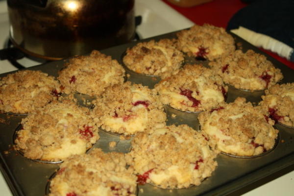 aardbeien shortcake kruimel muffins