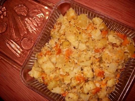 wortel plantaardige braadpan