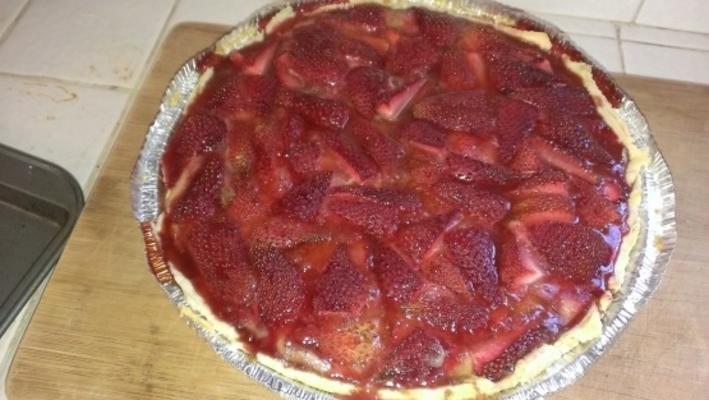 Strawberry rabarber custard pie - rijke versie