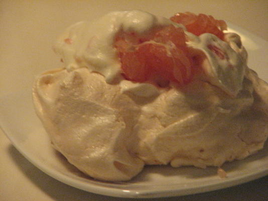 grapefruit meringue shells