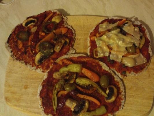 snel en eenvoudig volkoren pizza - vegetarisch, veganistisch