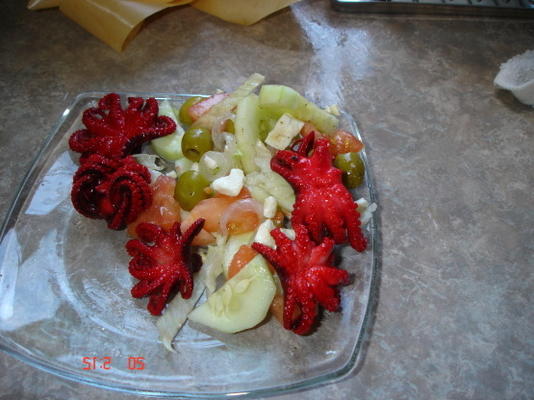 doorgewinterde baby-octopus (chuka iidako)