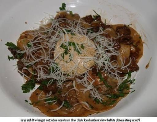 wilde eend porcini ravioli