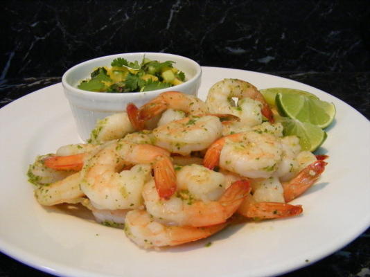 Thaise garnalen met mangosalsa