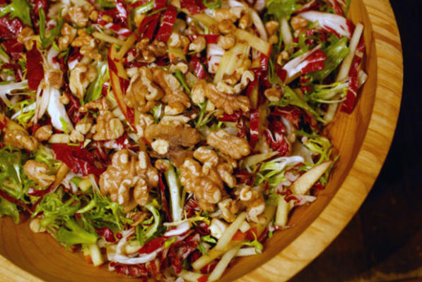 radicchio salade met frisee en appels