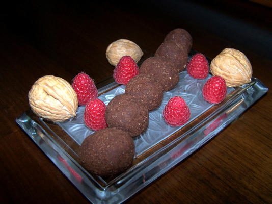 frambozen walnoot truffels