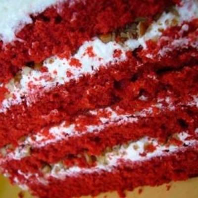 perfecte rode fluwelen cake