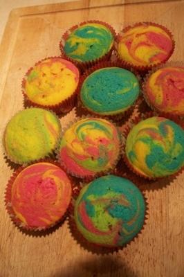 kleurrijke cupcakes