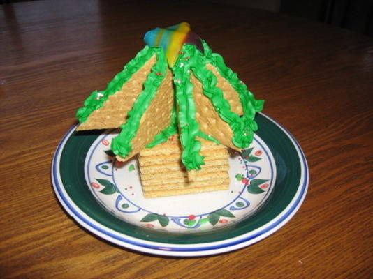 graham cracker kerstboom decoratie