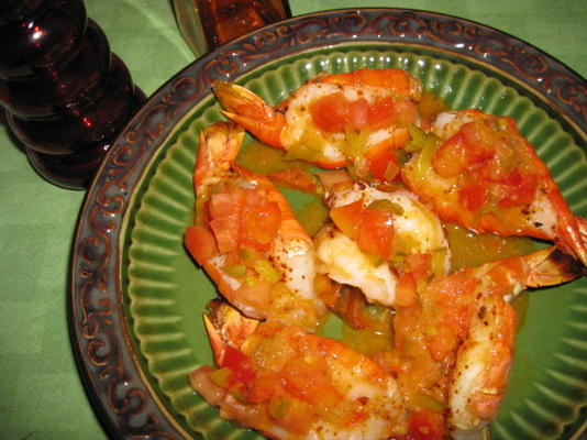 garnalen met gazpacho vinaigrette